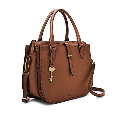 fossil leather satchel bag.